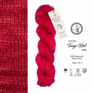 Włóczka Gazzal Unicorn 1345 Tango Red ogn czerwień