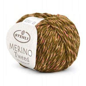 Włóczka Stenli Merino Tweed 83504 / oliwka