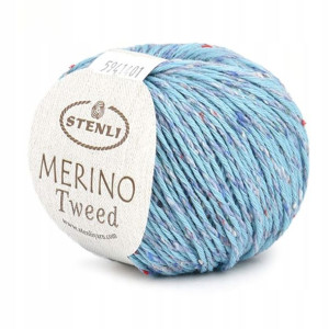Włóczka Stenli Merino Tweed 59414 / jasny turkus
