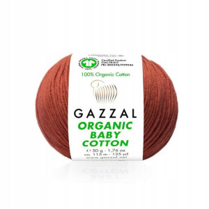Włóczka Gazzal Organic Baby Cotton - 445 cegła
