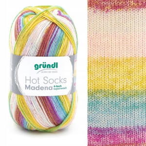 Włóczka skarpetkowa Gründl Hot Socks Madena 4f 01