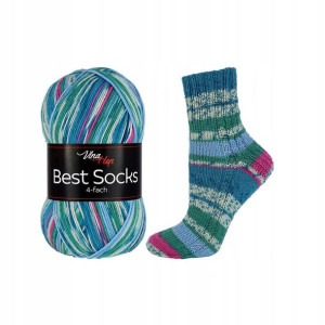 Włóczka skarpetkowa Vlna-Hep Socks Best 4fach 7310