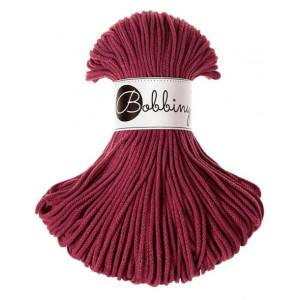 Sznurek pleciony Bobbiny Junior Czerwone Wino 3mm