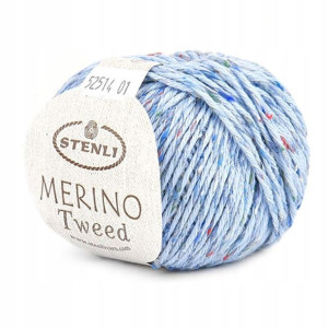 Włóczka Stenli Merino Tweed 52514 jasny niebieski