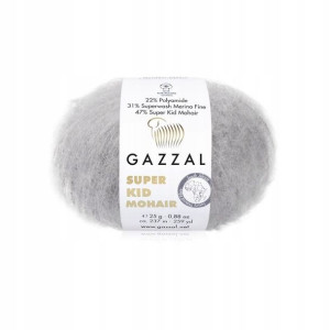 Włóczka Gazzal Super Kid Mohair 64435 / gołębi