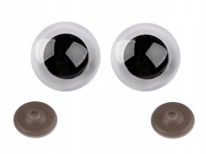 Oczy do maskotek / 40 mm / transparent / 1 para