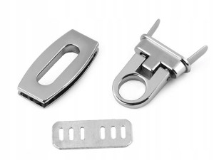 Zapięcie do torebki / 20x40 mm / nikiel / 1 szt.
