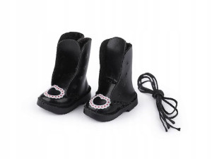 Buciki dla lalek maskotek amigurumi / czarne