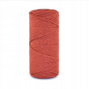 Sznurek bawełniany skręcany 3mm 100m / marchewkowy