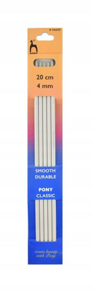 Druty aluminiowe do skarpet Pony / 20 cm - 4,0 mm;
