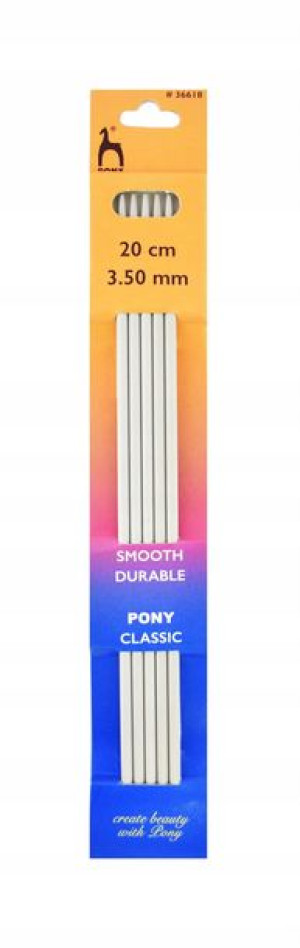 Druty aluminiowe do skarpet Pony / 20 cm - 3,5 mm;