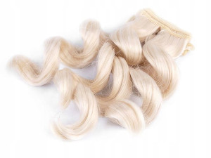 Włosy dla lalek falowane / 20 cm / blond