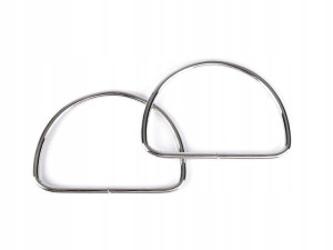 Uchwyty rączki do torby metalowe nikiel 7,5x10,7cm