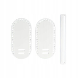 Baza do torebki komplet 20x10cm 7mm biel lustro