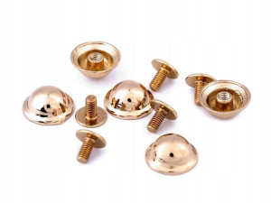 Pukiel kaletniczy nóżki do torebki 13mm złoto 5szt