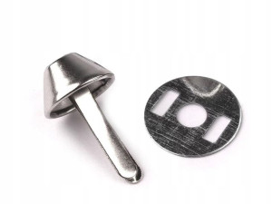 Pukiel kaletniczy nóżki torebki 12x22mm nikiel 10s