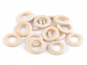 Kółko drewniane makrama obrabianie 18/29mm 10szt.