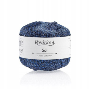 Włóczka Rosarios 4 Sol 9 Azul granat metalizowany