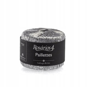 Włóczka Rosarios 4 Paillettes 11 Cinza szary