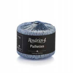 Włóczka Rosarios 4 Paillettes 17 Azule niebieski