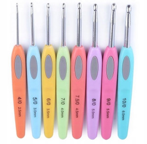 Zestaw szydełek z ergonomiczną rączką 2,5-6,0mm 8