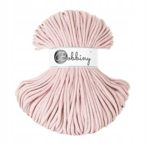 Sznurek pleciony BOBBINY 5mm 100m / Pastelowy Róż