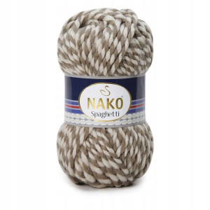 Włóczka Nako Spaghetti 21366 melanż kremowo-beżowy