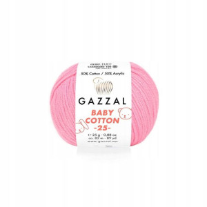 Włóczka Gazzal Baby Cotton 3468 - 25g - róż