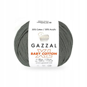 Włóczka Gazzal Baby Cotton XL 3450 / ciemny szary