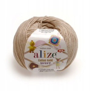 Włóczka Alize Cotton Gold Hobby New 262 ciepły beż