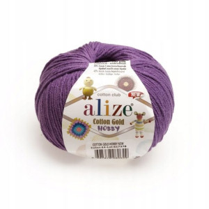 Włóczka Alize Cotton Gold Hobby New 044 / fiolet