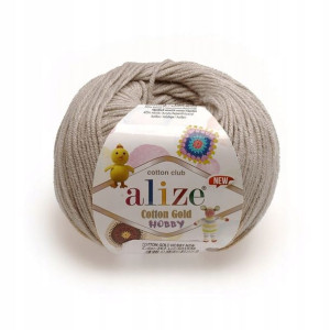 Włóczka Alize Cotton Gold Hobby New 152 zimny beż
