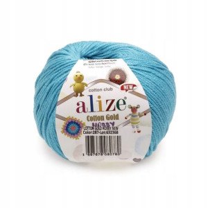 Włóczka Alize Cotton Gold Hobby New 287 / turkus