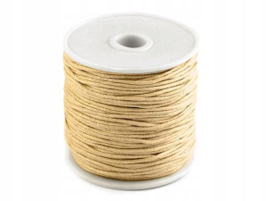 Sznurek bawełniany woskowany 1mm / 20m / jasny beż