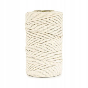 Sznurek do MAKRAMY skręcany 2mm / 50m / krem