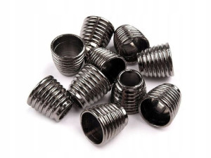 Końcówka do sznurka metalowa nikiel Ø6,7mm 1 szt.