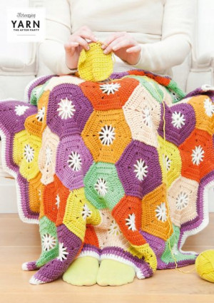 Wzór szydełko Koc Hexagon Blanket j. angielski