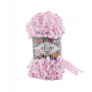 Włóczka Alize Puffy Fine 638 / cukierkowy róż