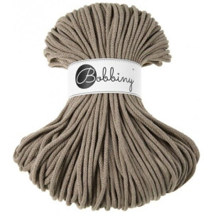Sznurek makrama BOBBINY 5mm / pleciony / Kawowy