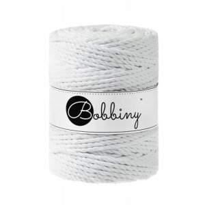 Sznurek do makramy Bobbiny 5mm 3PLY Biały