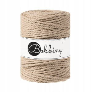 Sznurek do makramy Bobbiny 5mm 3PLY Piaskowy