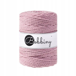 Sznurek do makramy Bobbiny 5mm 3PLY Brudny Róż