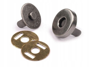 Zapięcie magnetyczne 14 mm / ciemny nikel / 1 szt