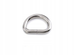 Półkole metalowe / nikiel / 21x28x4 mm / 1 sztuka