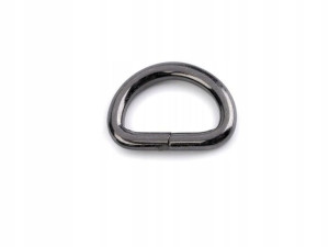 Półkole metalowe / ciemny nikiel / 23x33x4 mm 1szt
