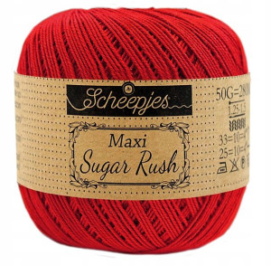 Kordonek Scheepjes Maxi Sugar Rush - 722 czerwony