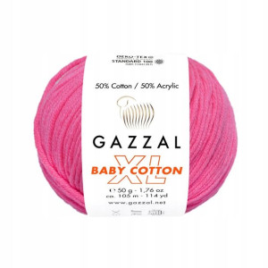 Włóczka Gazzal Baby Cotton XL 3461 ultra ciem. róż