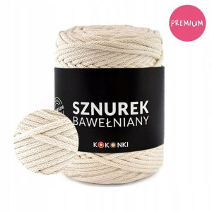PREMIUM sznurek do makramy 5mm / 100m / krem