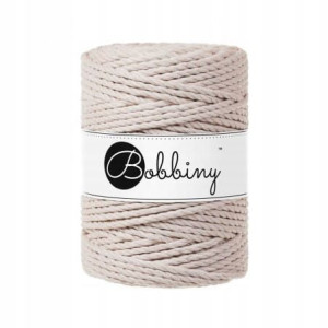 Sznurek do makramy Bobbiny 5mm 3PLY Cielisty