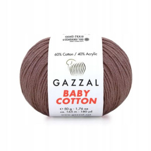 Włóczka Gazzal Baby Cotton 3455/ 50g - fiołek